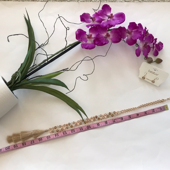 Long Tiered Tassel and Bead Necklace - Picture 6 of 7